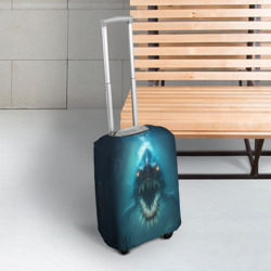 Чехол для чемодана 3D Голодный мегалодон - фото 2