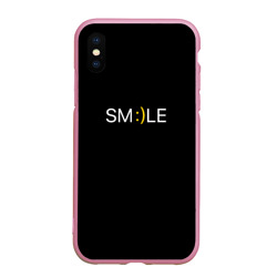 Чехол для iPhone XS Max матовый Надпись smile