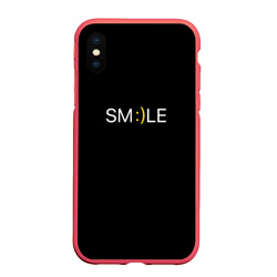 Чехол для iPhone XS Max матовый Надпись smile