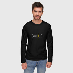 Мужской лонгслив 3D Надпись smile - фото 2