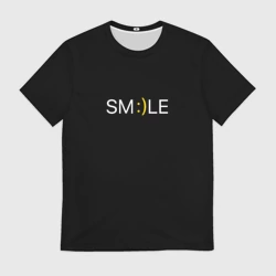 Мужская футболка 3D Надпись smile