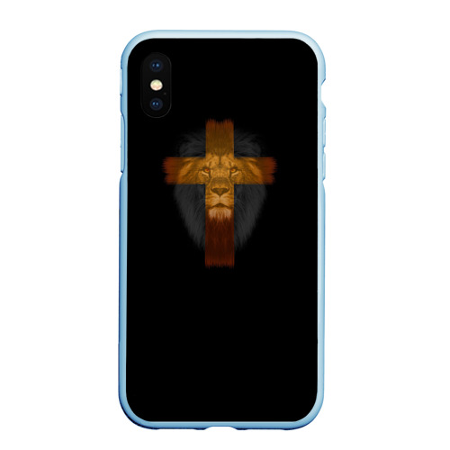 Чехол для iPhone XS Max матовый с принтом Львиный крест, вид спереди #2