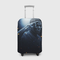 Чехол для чемодана 3D Килиан Мбаппе арт
