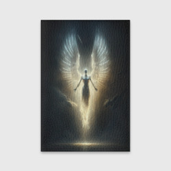 Обложка для паспорта матовая кожа Парящая девушка ангел