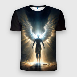 Мужская футболка 3D Slim Парящий мужчина ангел
