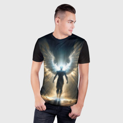Мужская футболка 3D Slim Парящий мужчина ангел - фото 2