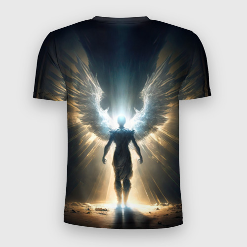Мужская футболка 3D Slim Парящий мужчина ангел, цвет 3D печать - фото 2