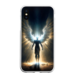 Чехол для iPhone XS Max матовый Парящий мужчина ангел