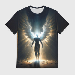 Мужская футболка 3D Парящий мужчина ангел