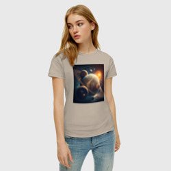 Женская футболка хлопок Вся красота космоса - фото 2