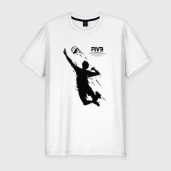 Мужская футболка хлопок Slim FIVB - международная федерация волейбола