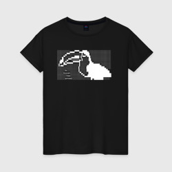Женская футболка хлопок Le toucan has arrived Twitch ASCII art белый