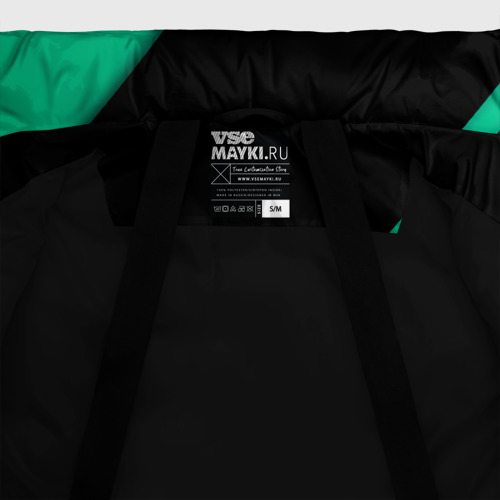 Женская зимняя куртка Oversize Спортивная геометрия линии, цвет черный - фото 7