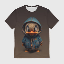 Мужская футболка 3D Утёнок в капюшоне