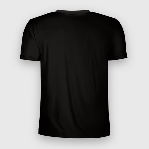 Мужская футболка 3D Slim с принтом Время ведьмы - минимализм, вид сзади #1