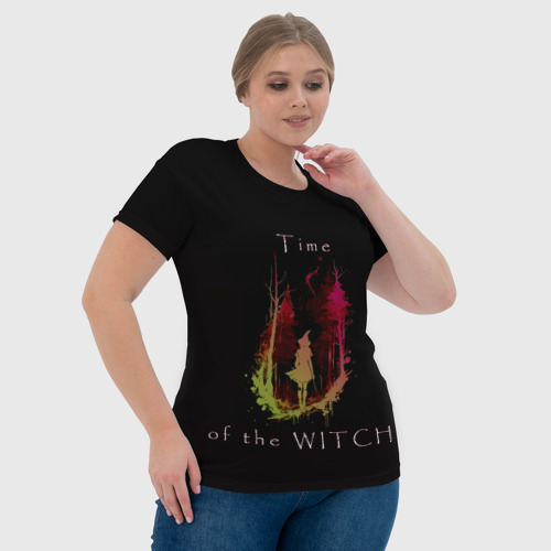 Женская футболка 3D с принтом Время ведьмы - минимализм, фото #4
