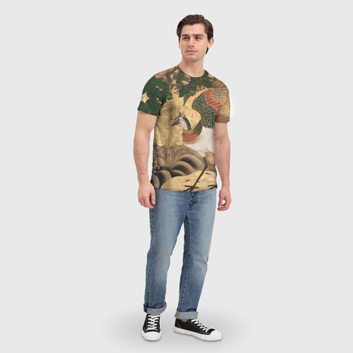 Мужская футболка 3D с принтом Сказочная птица, вид сбоку #3