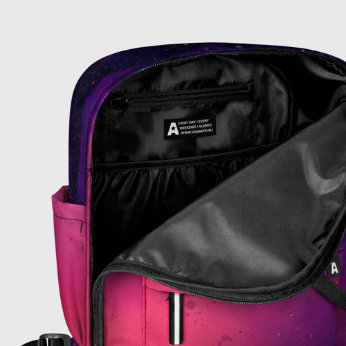 Женский рюкзак 3D с принтом Фиолетовый космос, фото #5