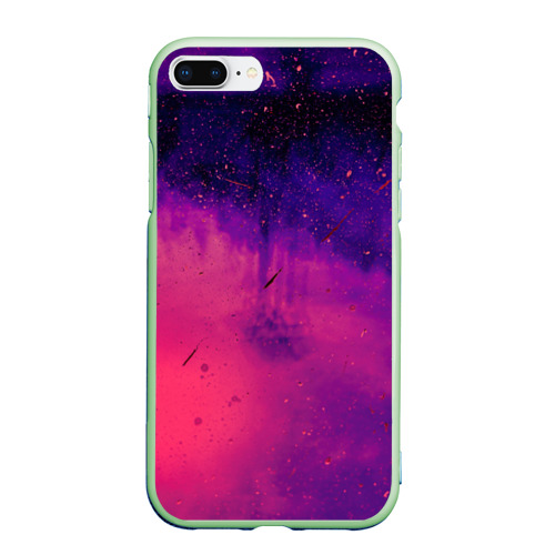 Чехол для iPhone 7Plus/8 Plus матовый с принтом Фиолетовый космос, вид спереди #2