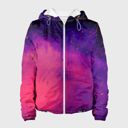 Женская куртка 3D Фиолетовый космос