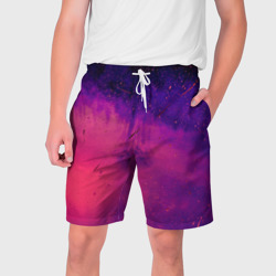 Мужские шорты 3D Фиолетовый космос