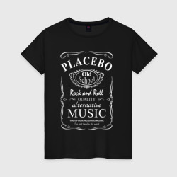 Женская футболка хлопок Placebo в стиле Jack Daniels