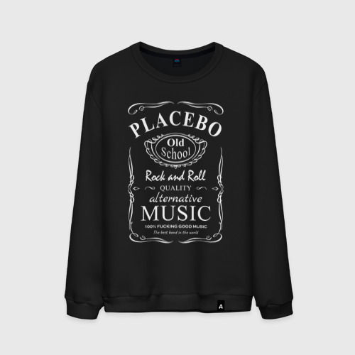 Мужской свитшот хлопок Placebo в стиле Jack Daniels, цвет черный