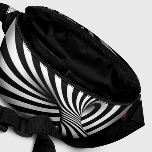 Поясная сумка 3D с принтом Оптические иллюзии зебра, фото #6