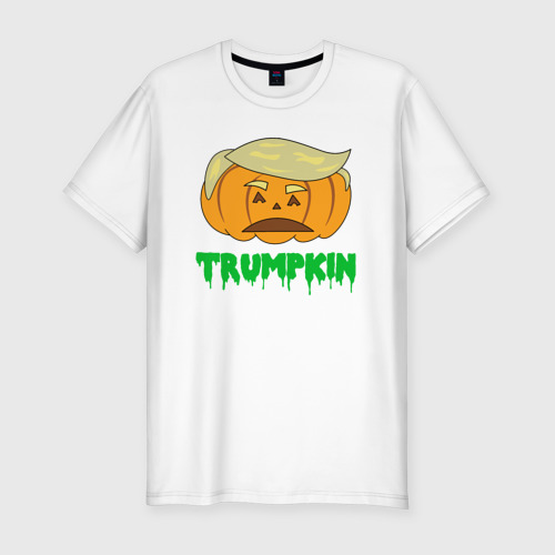 Мужская футболка хлопок Slim Trumpkin, цвет белый