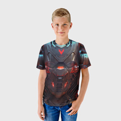 Детская футболка 3D Панцирь киборга - фото 2