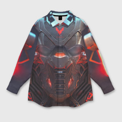 Женская рубашка oversize 3D Панцирь киборга  - доспех