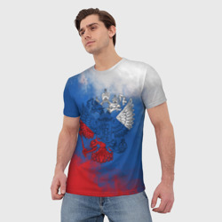 Мужская футболка 3D Триколор градиент - фото 2