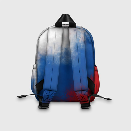 Детский рюкзак 3D с принтом Триколор градиент, вид сзади #2