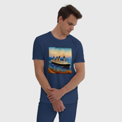 Мужская пижама хлопок Титаник в стиле Ван Гога - фото 2