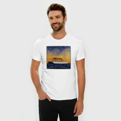 Мужская футболка хлопок Slim Титаник в море - Ван Гог - фото 2