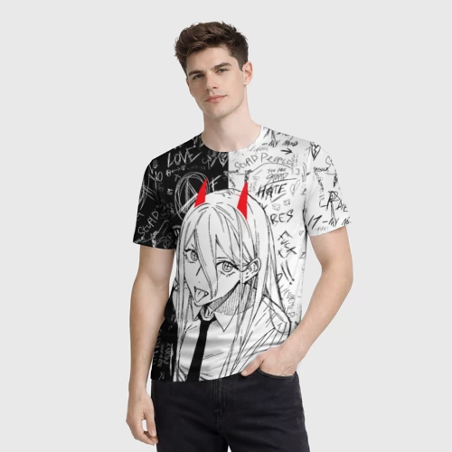 Мужская футболка 3D с принтом Это же Пауэр, фото на моделе #1