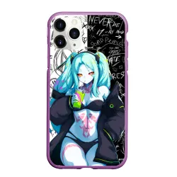 Чехол для iPhone 11 Pro Max матовый Ребекка из Киберпанка 2077