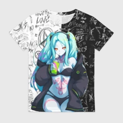 Женская футболка 3D Ребекка из Киберпанка 2077