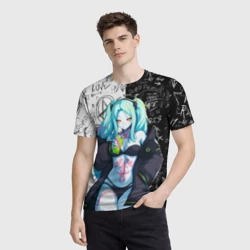 Мужская футболка 3D Ребекка из Киберпанка 2077 - фото 2