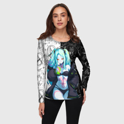 Женский лонгслив 3D Ребекка из Киберпанка 2077 - фото 2