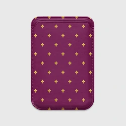 Картхолдер Magsafe магнитный Геральдическая лилия на пурпурном фоне