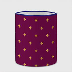 Кружка с полной запечаткой Геральдическая лилия на пурпурном фоне - фото 2
