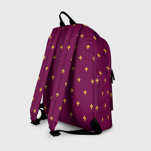 Рюкзак 3D Геральдическая лилия на пурпурном фоне - фото 2