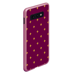 Чехол для Samsung S10E Геральдическая лилия на пурпурном фоне - фото 2