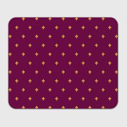 Прямоугольный коврик для мышки Геральдическая лилия на пурпурном фоне