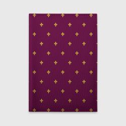Обложка для автодокументов Геральдическая лилия на пурпурном фоне
