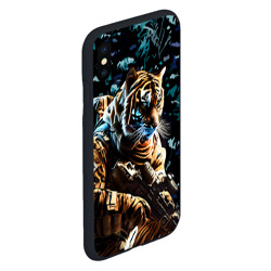 Чехол для iPhone XS Max матовый Тигр боец спецназа - фото 2