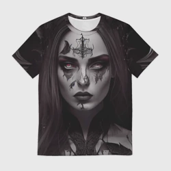Мужская футболка 3D Готическая девушка Джелвира