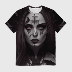Мужская футболка 3D Готическая девушка Джелвира