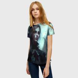 Женская футболка 3D Готическая девушка Гэйлавира - фото 2